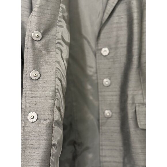 Lafayette 148 New York Womens Black Silk Blazer 3-Snap 3/4 Sleeve Capsule Size 8 - Picture 3 of 7